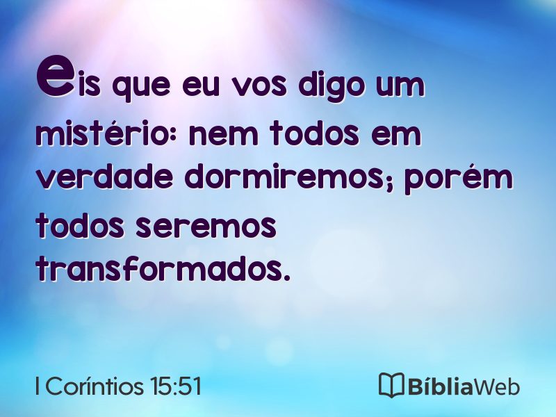 I Coríntios 15:51 em imagem para compartilhar