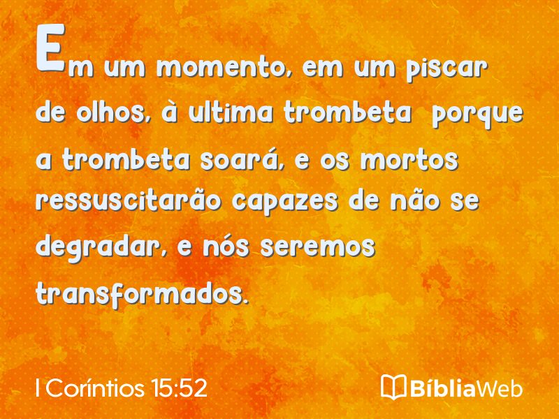 I Coríntios 15:52 em imagem para compartilhar