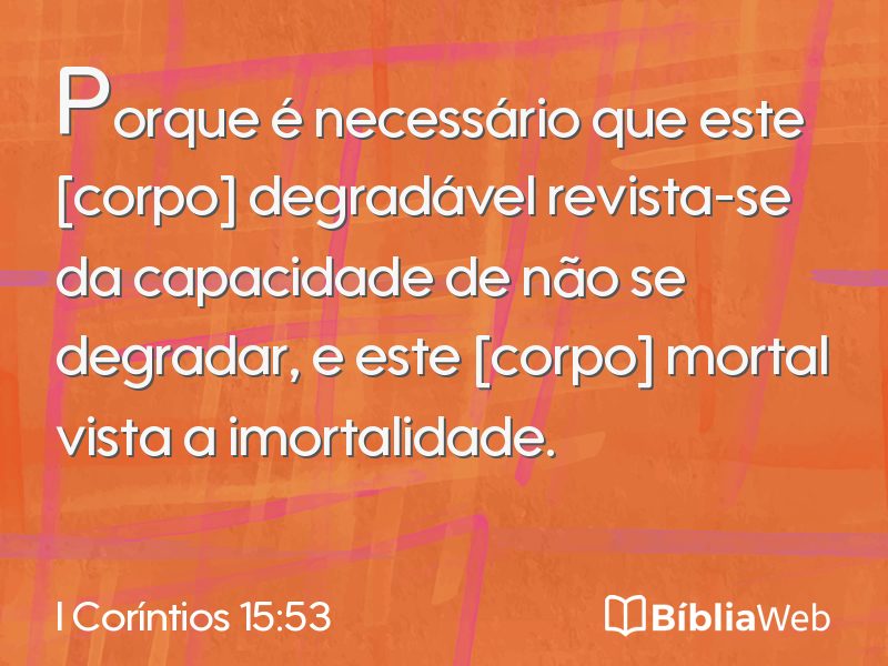 I Coríntios 15:53 em imagem para compartilhar