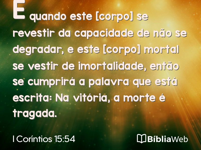 I Coríntios 15:54 em imagem para compartilhar