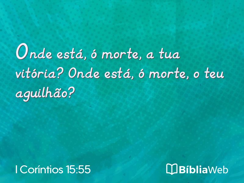 I Coríntios 15:55 em imagem para compartilhar