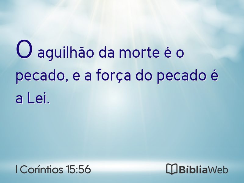I Coríntios 15:56 em imagem para compartilhar