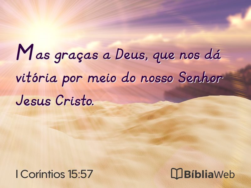 I Coríntios 15:57 em imagem para compartilhar