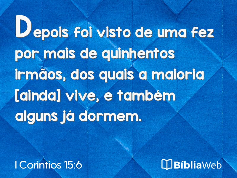 I Coríntios 15:6 em imagem para compartilhar