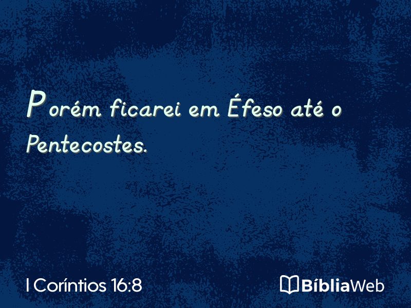 I Coríntios 16:8 em imagem para compartilhar