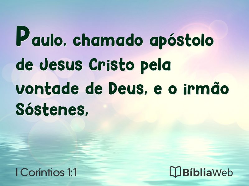 I Coríntios 1:1 em imagem para compartilhar