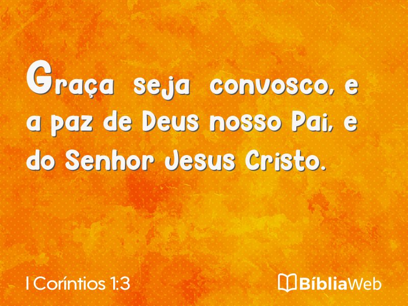 I Coríntios 1:3 em imagem para compartilhar