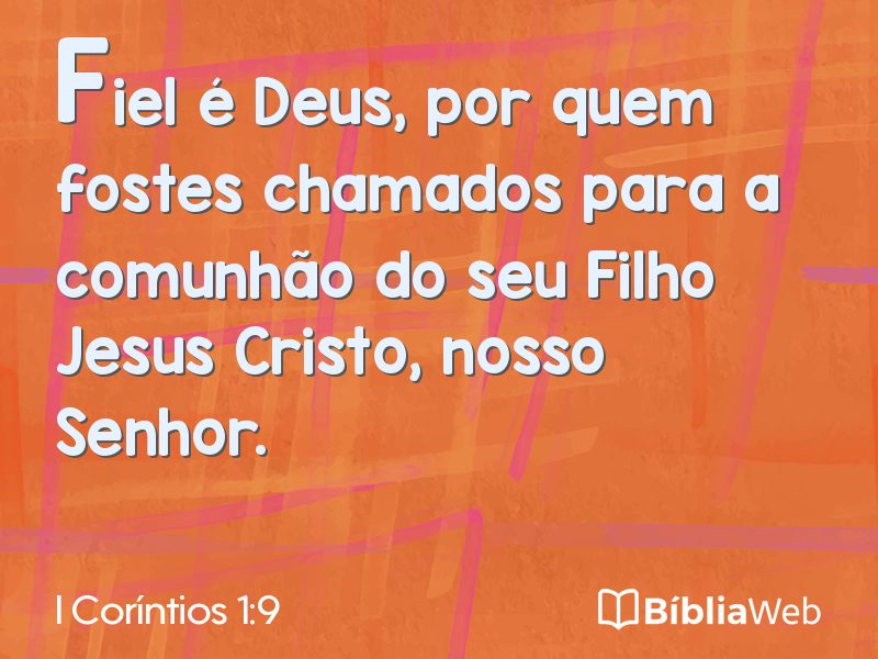 I Coríntios 1:9 em imagem para compartilhar