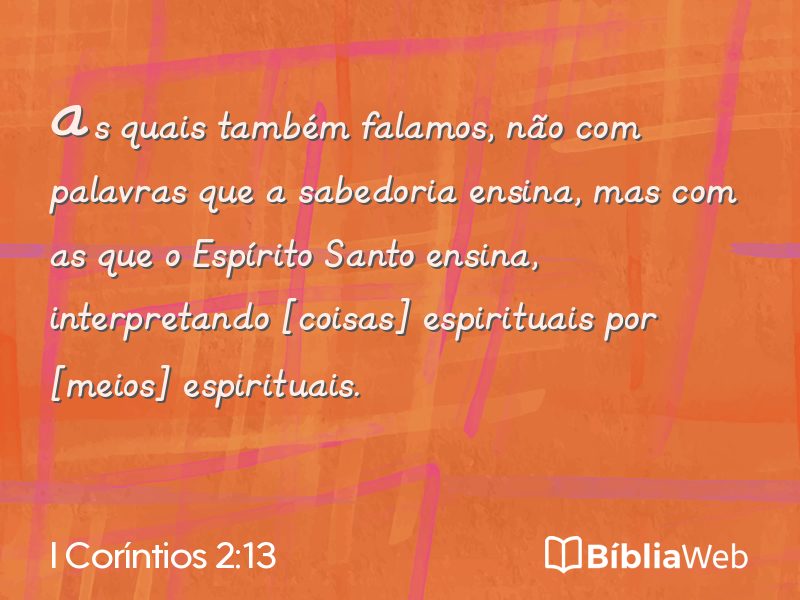 I Coríntios 2:13 em imagem para compartilhar