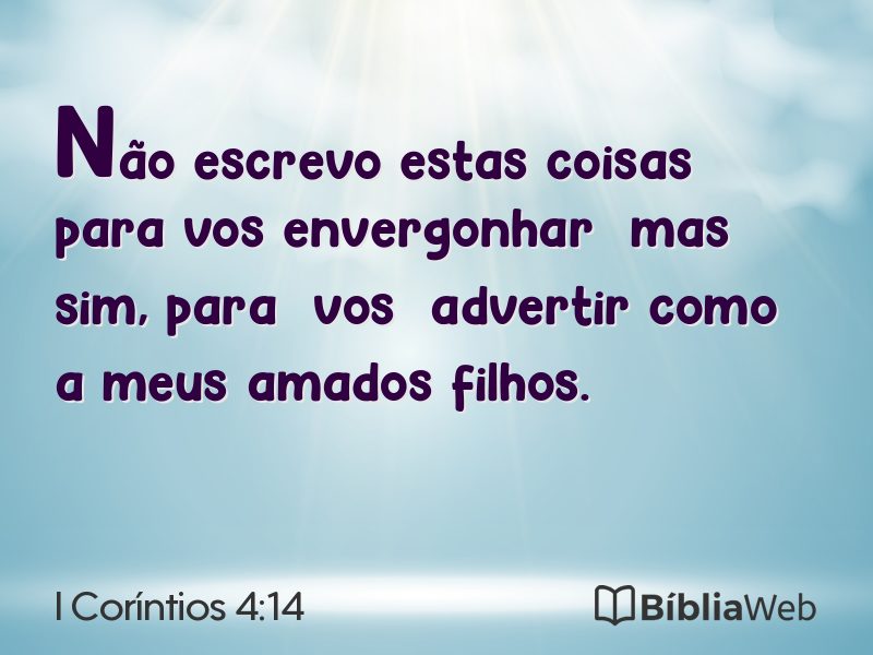 I Coríntios 4:14 em imagem para compartilhar