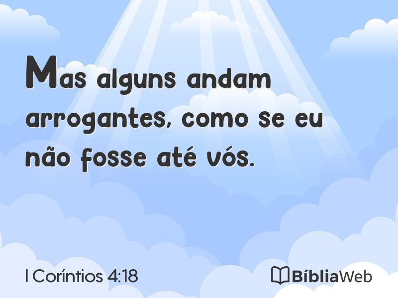 I Coríntios 4:18 em imagem para compartilhar