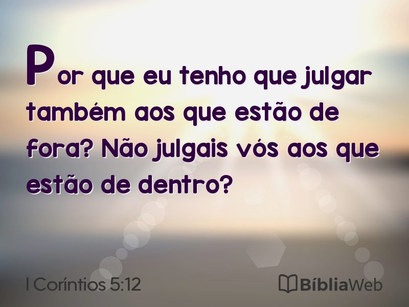 I Coríntios 5:12 em imagem para compartilhar