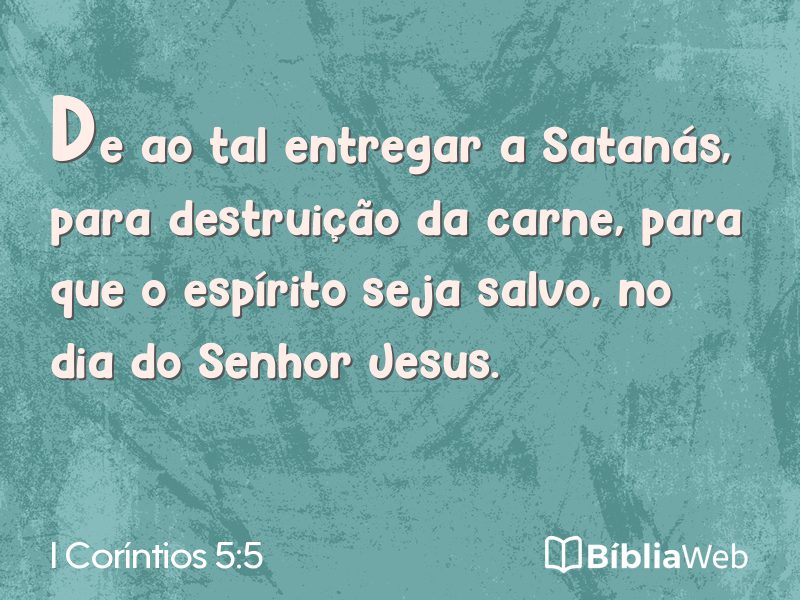 I Coríntios 5:5 em imagem para compartilhar
