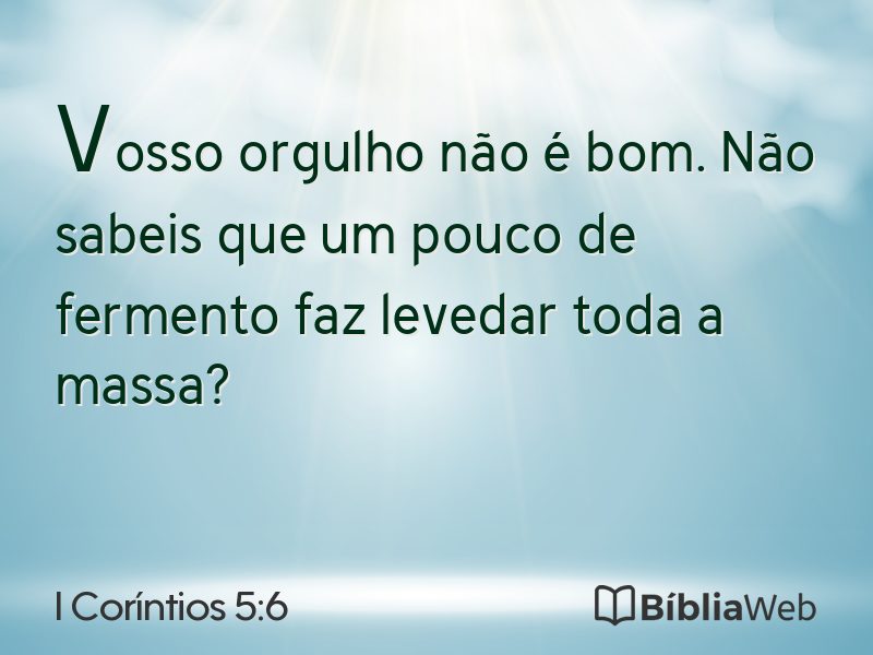 I Coríntios 5:6 em imagem para compartilhar