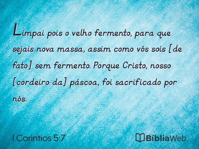 I Coríntios 5:7 em imagem para compartilhar