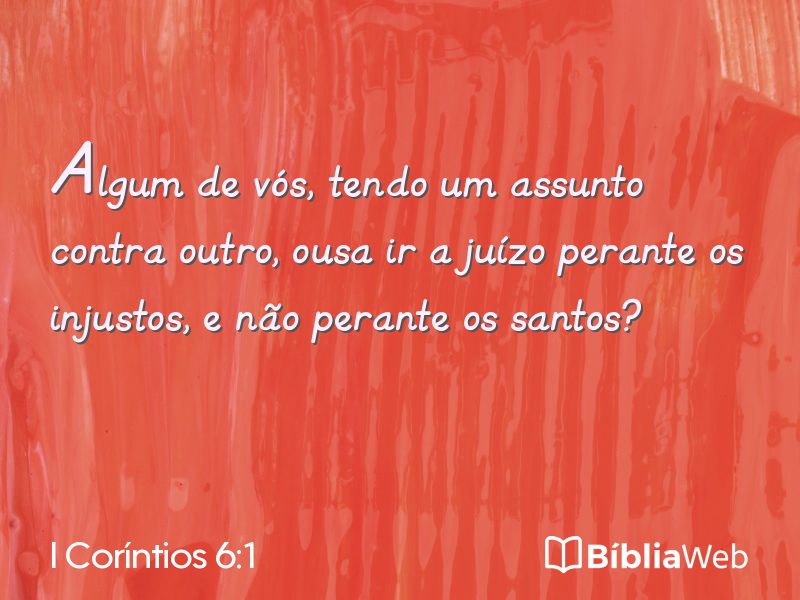 I Coríntios 6:1 em imagem para compartilhar
