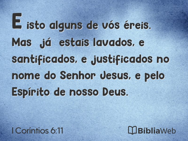 I Coríntios 6:11 em imagem para compartilhar