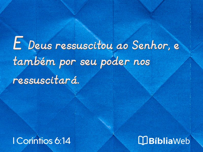 I Coríntios 6:14 em imagem para compartilhar