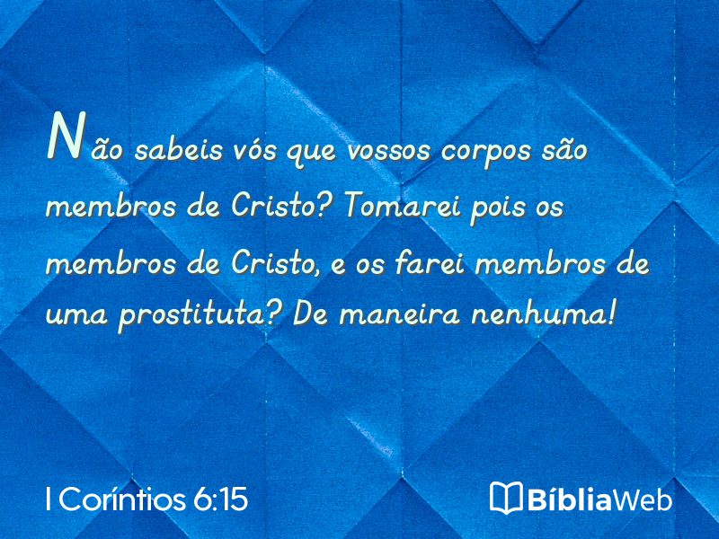 I Coríntios 6:15 em imagem para compartilhar