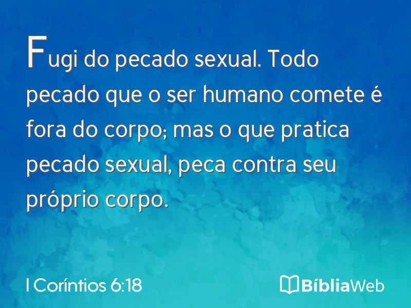I Coríntios 6:18 em imagem para compartilhar