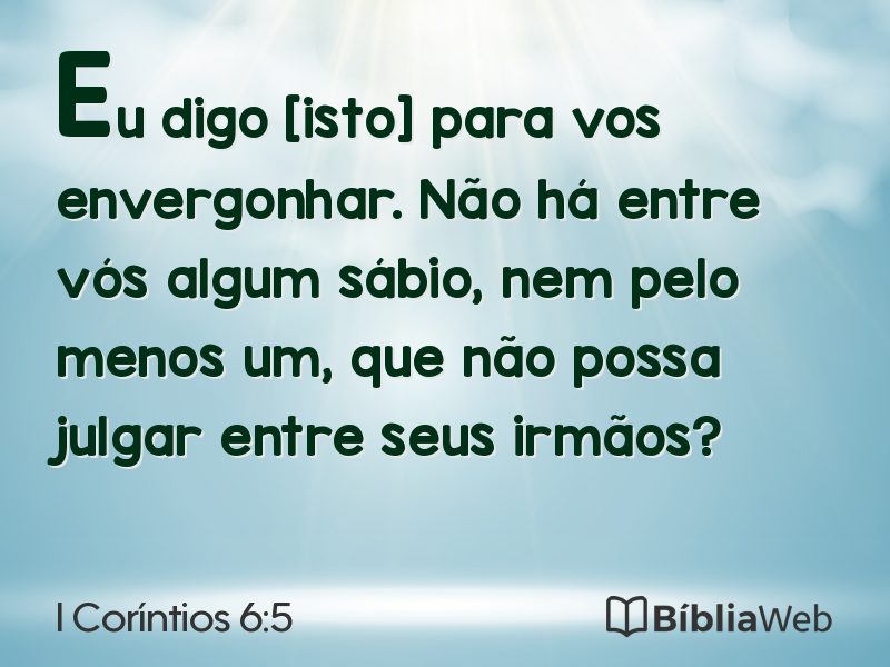 I Coríntios 6:5 em imagem para compartilhar