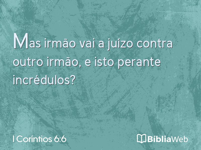 I Coríntios 6:6 em imagem para compartilhar