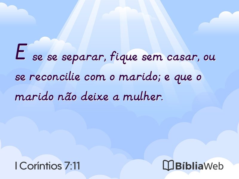 I Coríntios 7:11 em imagem para compartilhar