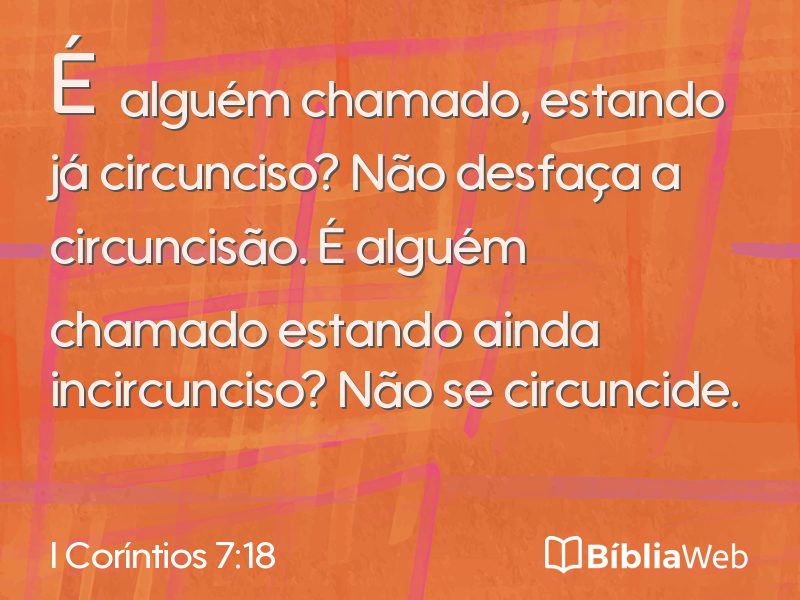 I Coríntios 7:18 em imagem para compartilhar