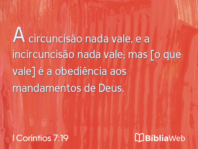 I Coríntios 7:19 em imagem para compartilhar
