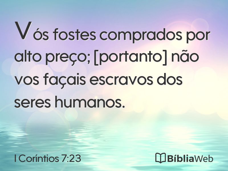 I Coríntios 7:23 em imagem para compartilhar