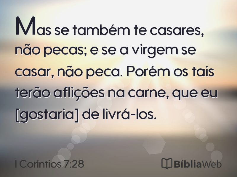 I Coríntios 7:28 em imagem para compartilhar