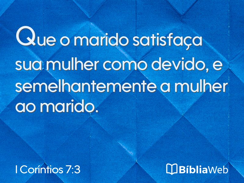 I Coríntios 7:3 em imagem para compartilhar