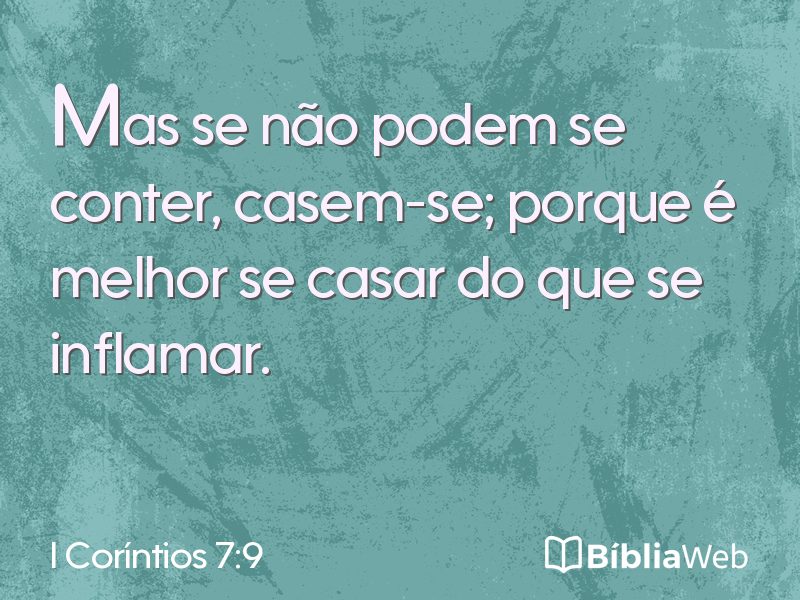 I Coríntios 7:9 em imagem para compartilhar