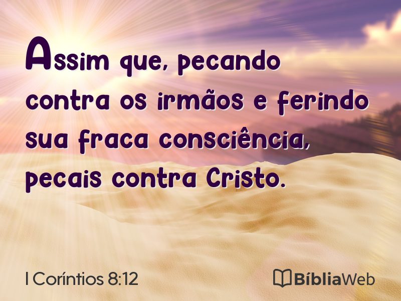 I Coríntios 8:12 em imagem para compartilhar