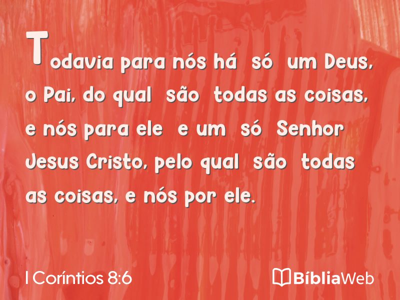I Coríntios 8:6 em imagem para compartilhar