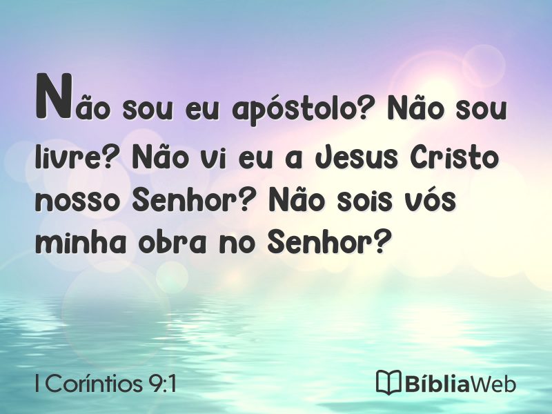 I Coríntios 9:1 em imagem para compartilhar