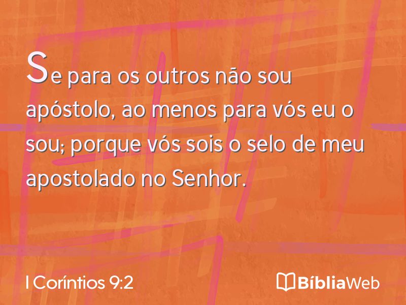 I Coríntios 9:2 em imagem para compartilhar