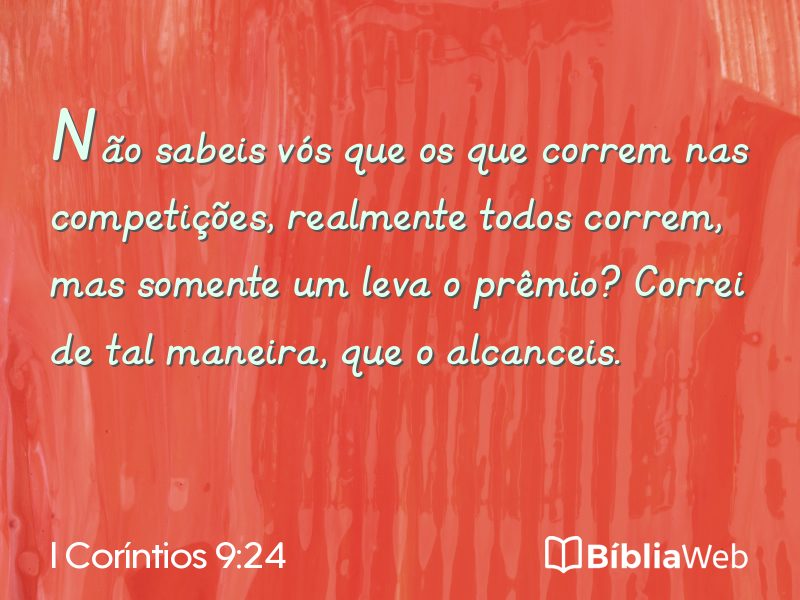 I Coríntios 9:24 em imagem para compartilhar