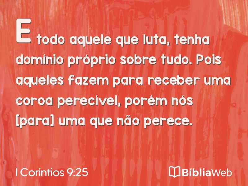 I Coríntios 9:25 em imagem para compartilhar