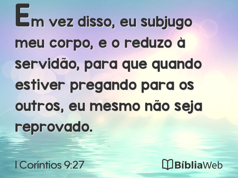 I Coríntios 9:27 em imagem para compartilhar