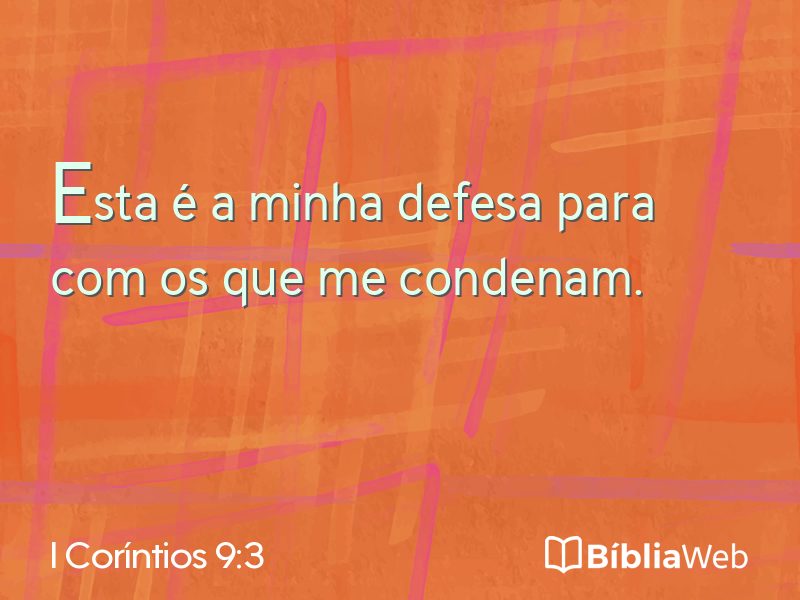 I Coríntios 9:3 em imagem para compartilhar