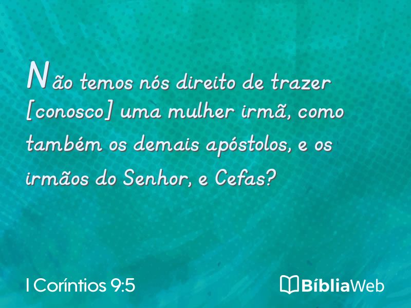 I Coríntios 9:5 em imagem para compartilhar