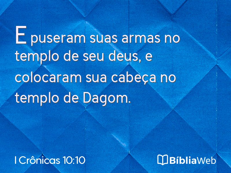 I Crônicas 10:10 em imagem para compartilhar
