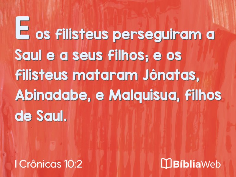 I Crônicas 10:2 em imagem para compartilhar