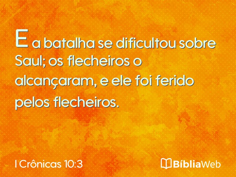 I Crônicas 10:3 em imagem para compartilhar