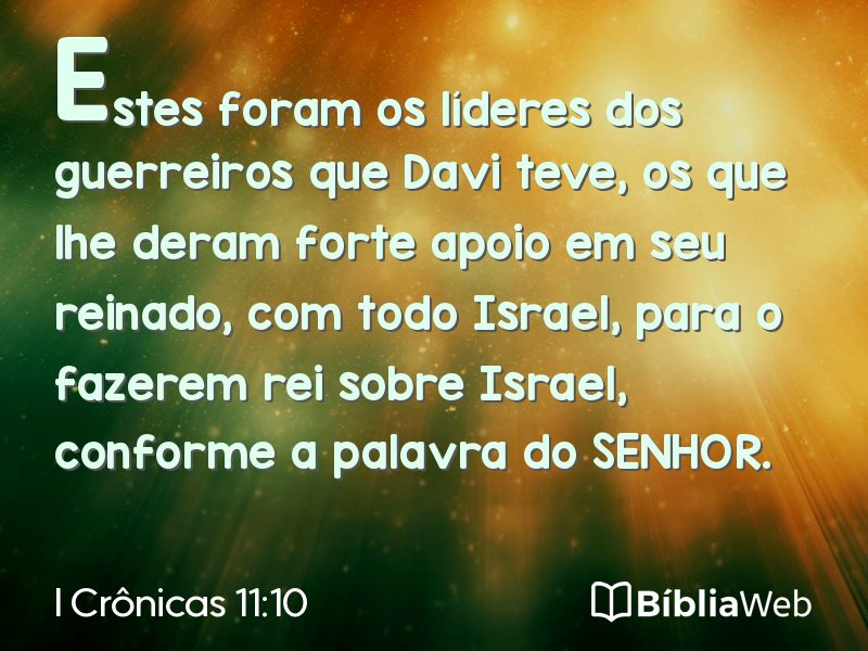 I Crônicas 11:10 em imagem para compartilhar