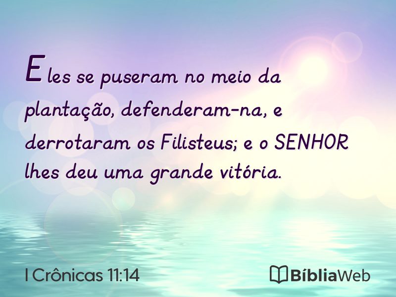 I Crônicas 11:14 em imagem para compartilhar