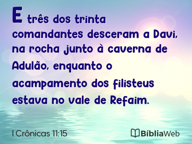 I Crônicas 11:15 em imagem para compartilhar