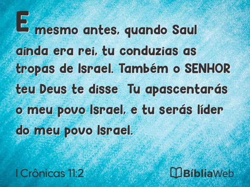 I Crônicas 11:2 em imagem para compartilhar