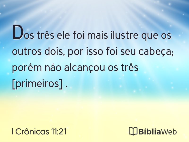 I Crônicas 11:21 em imagem para compartilhar